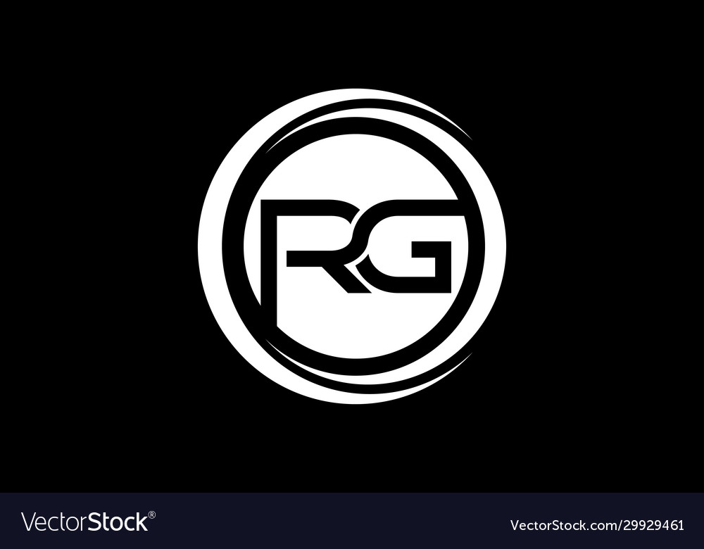 Initial r and g letter logo design creative