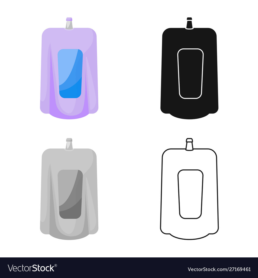 Isolated object container and soda icon set