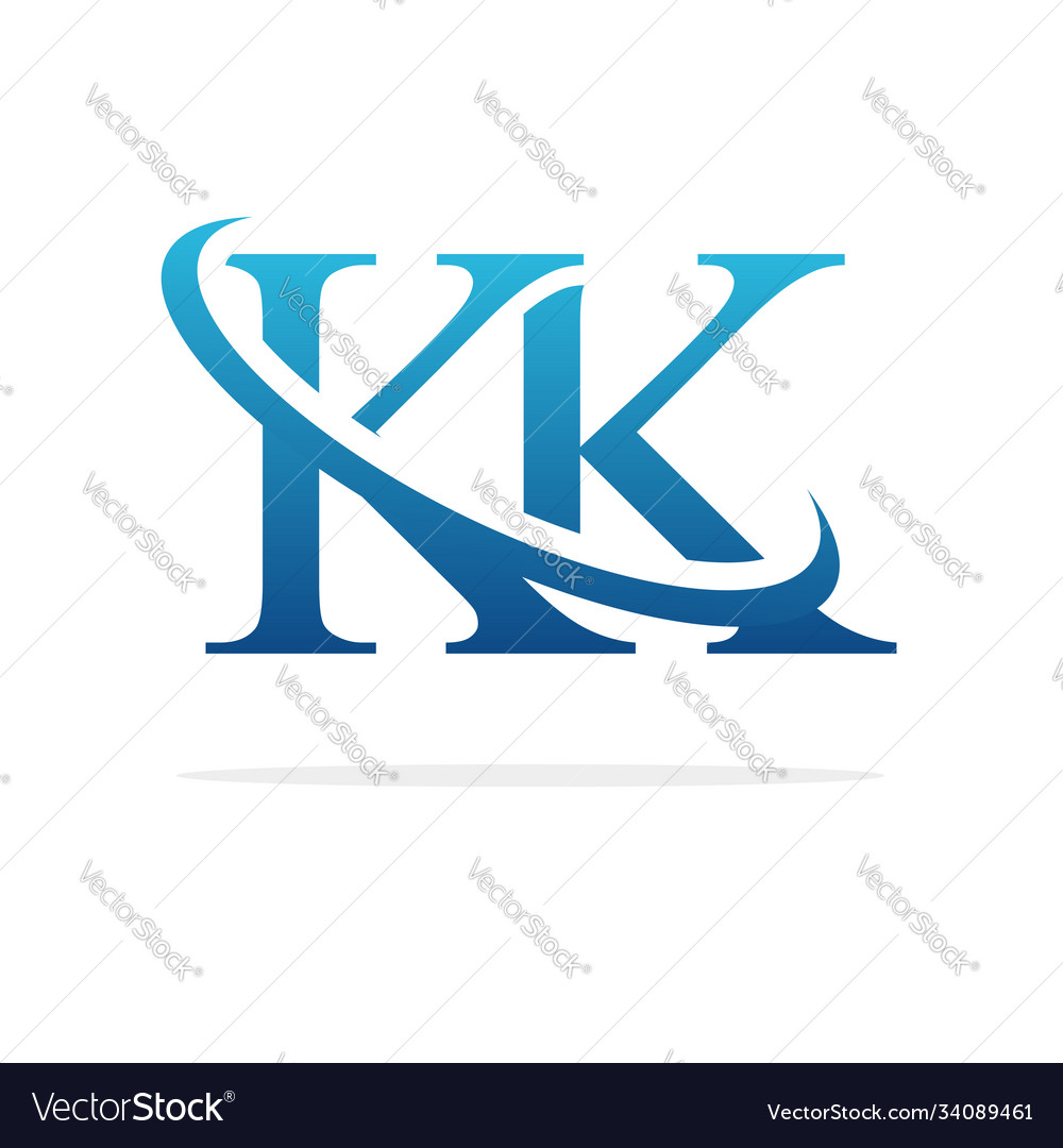 Kk logo art icon design image Royalty Free Vector Image