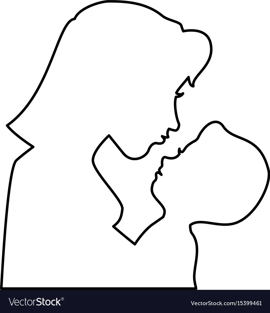 Mother and baby icon Royalty Free Vector Image