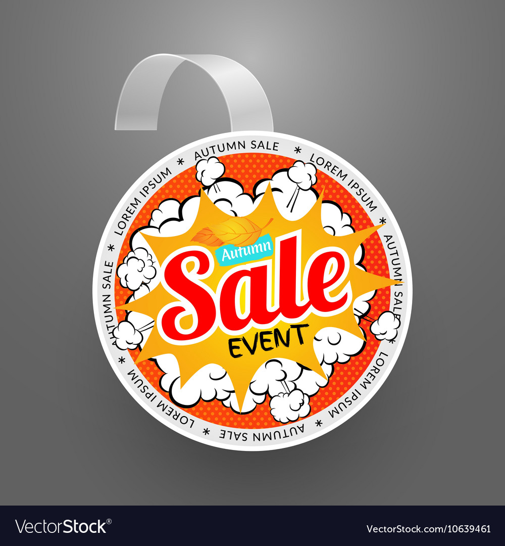 Round wobbler design template autumn sale event