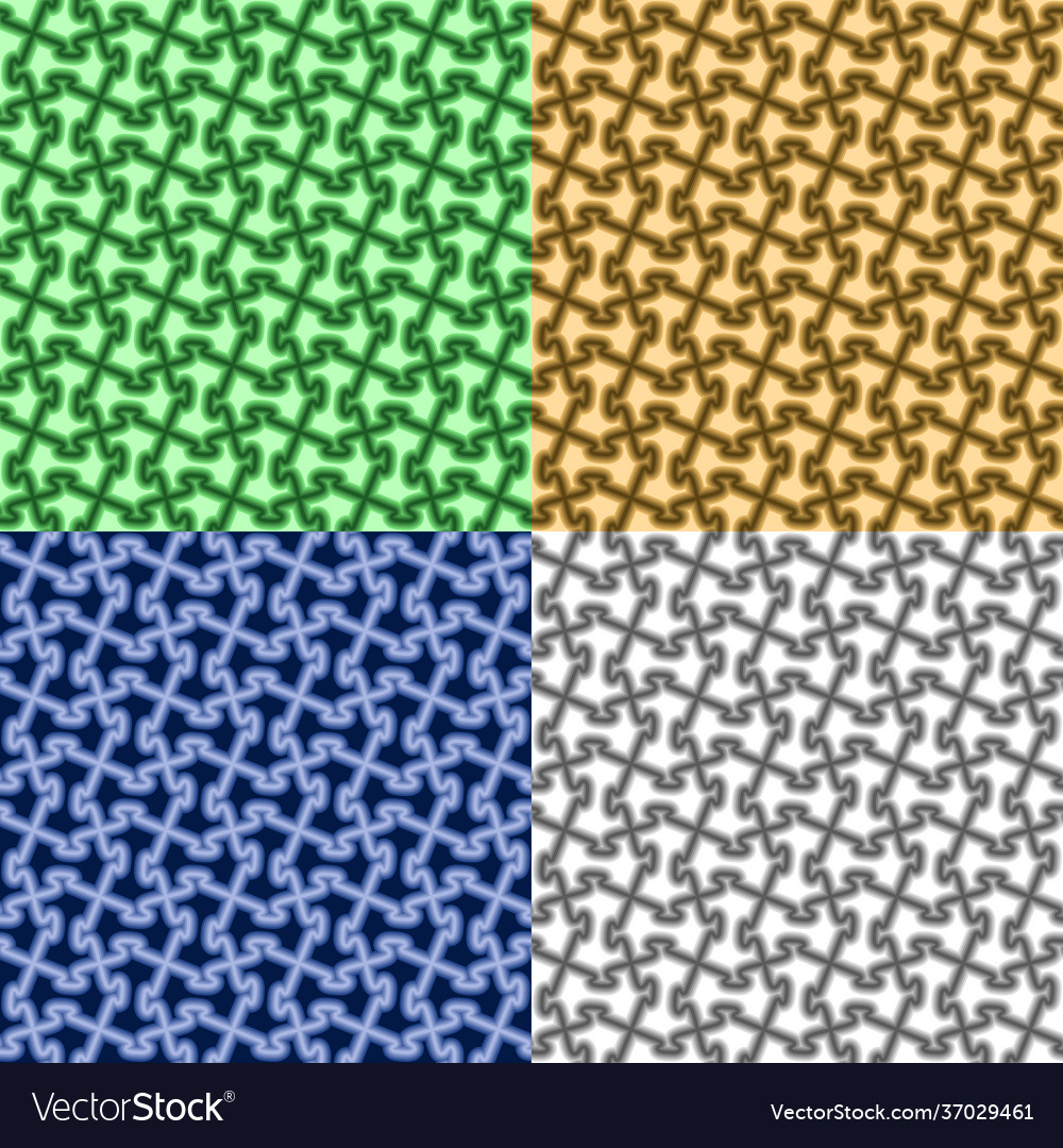 Set abstract seamless patterns from puzzles Vector Image Set abstract seamless patterns from puzzles