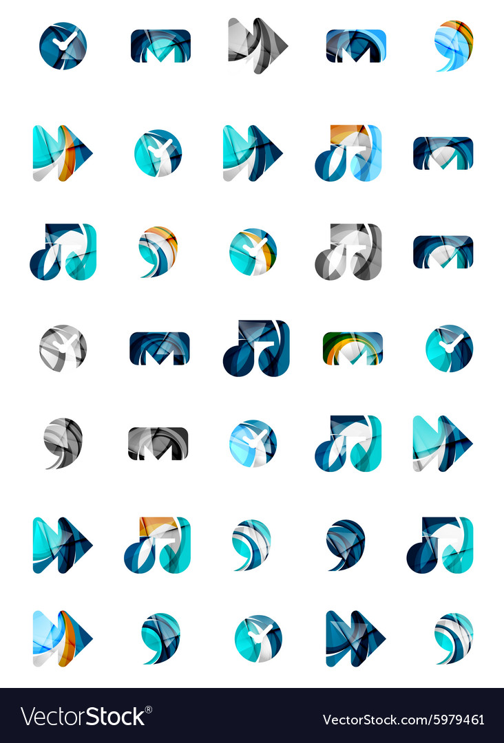 Set of abstract universal web icons business