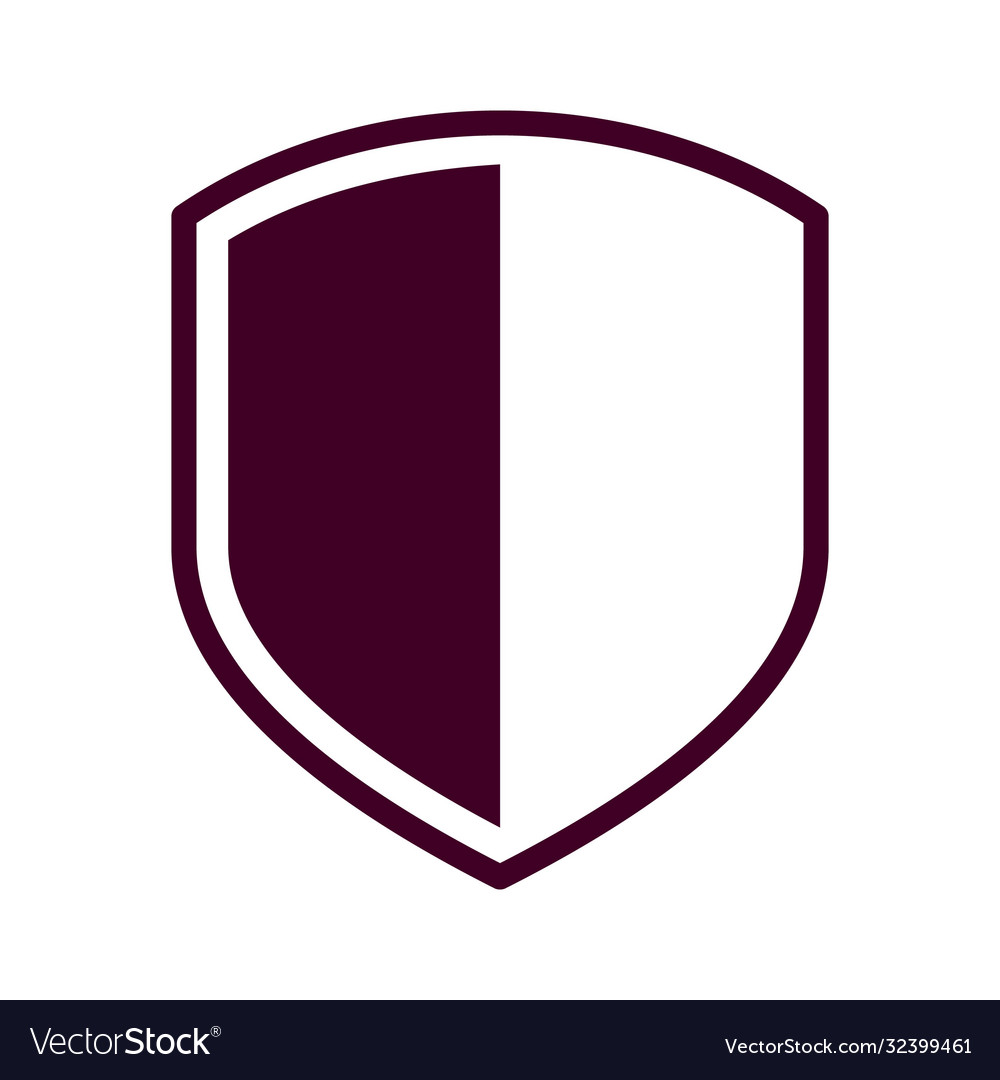 Shield guard icon linear logo Royalty Free Vector Image