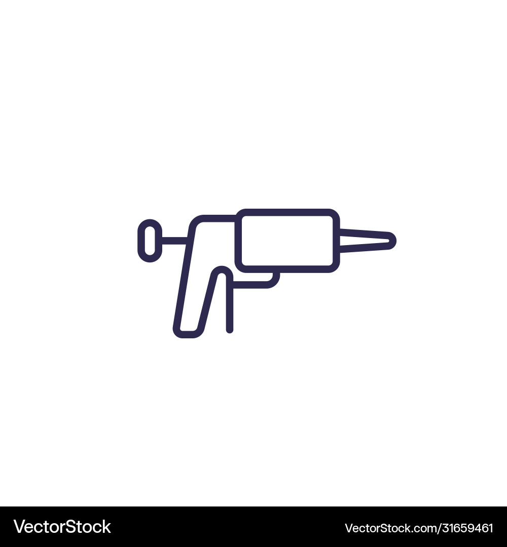 Silicone caulk gun icon line Royalty Free Vector Image