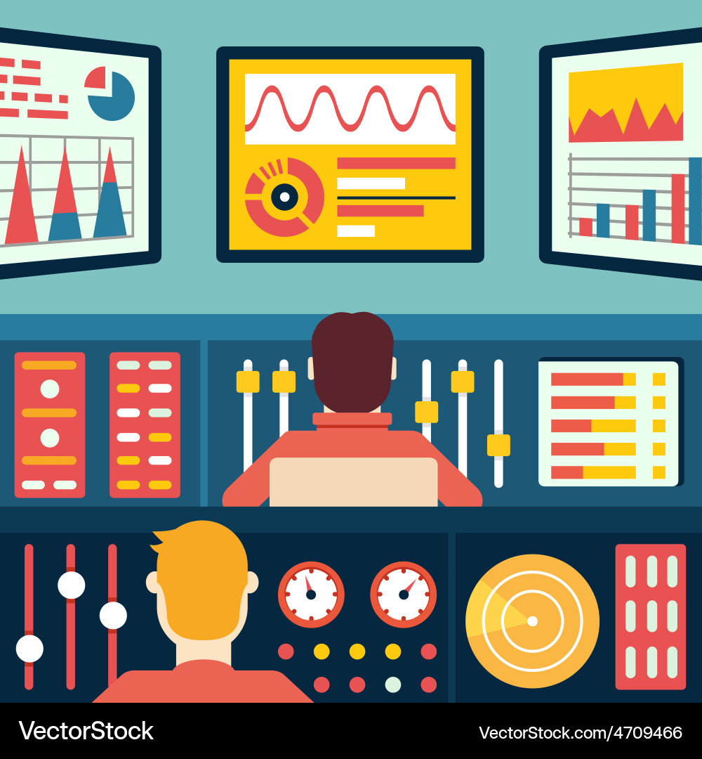 Analytics and data processing information Vector Image