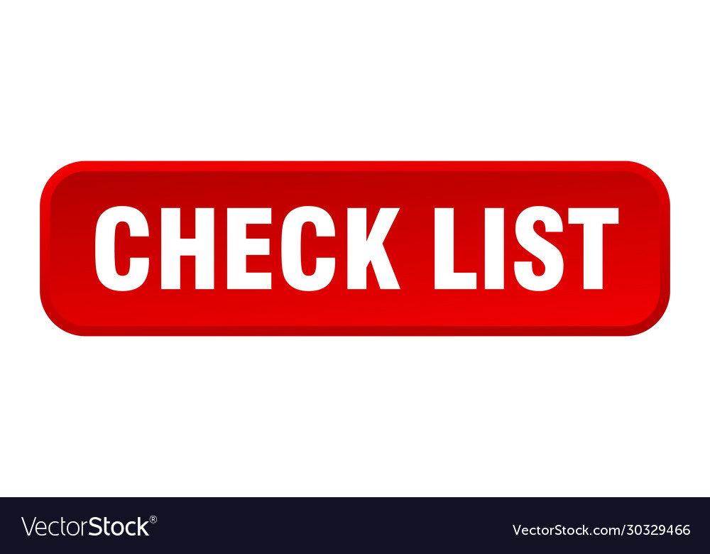 Check list button square 3d push