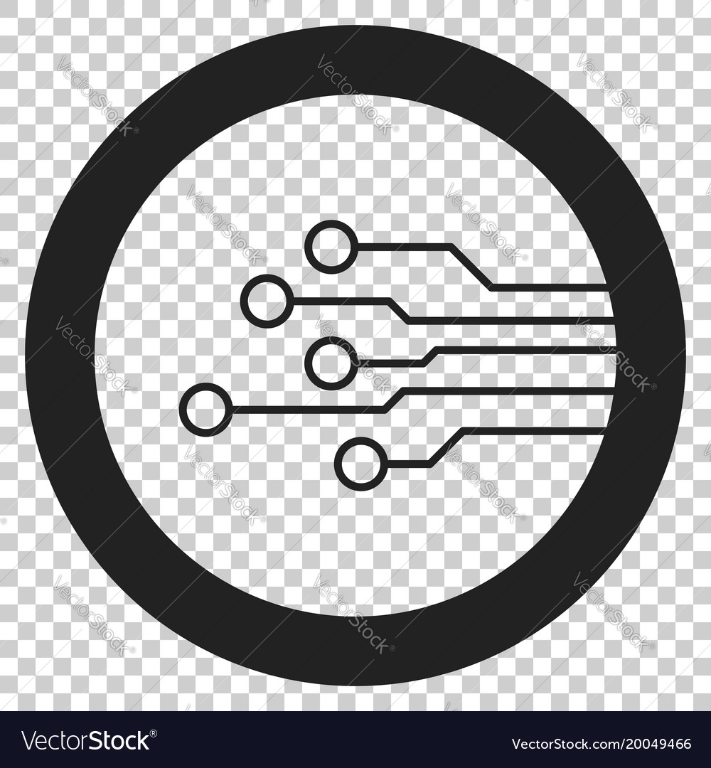 Circuit board icon technology scheme symbol flat