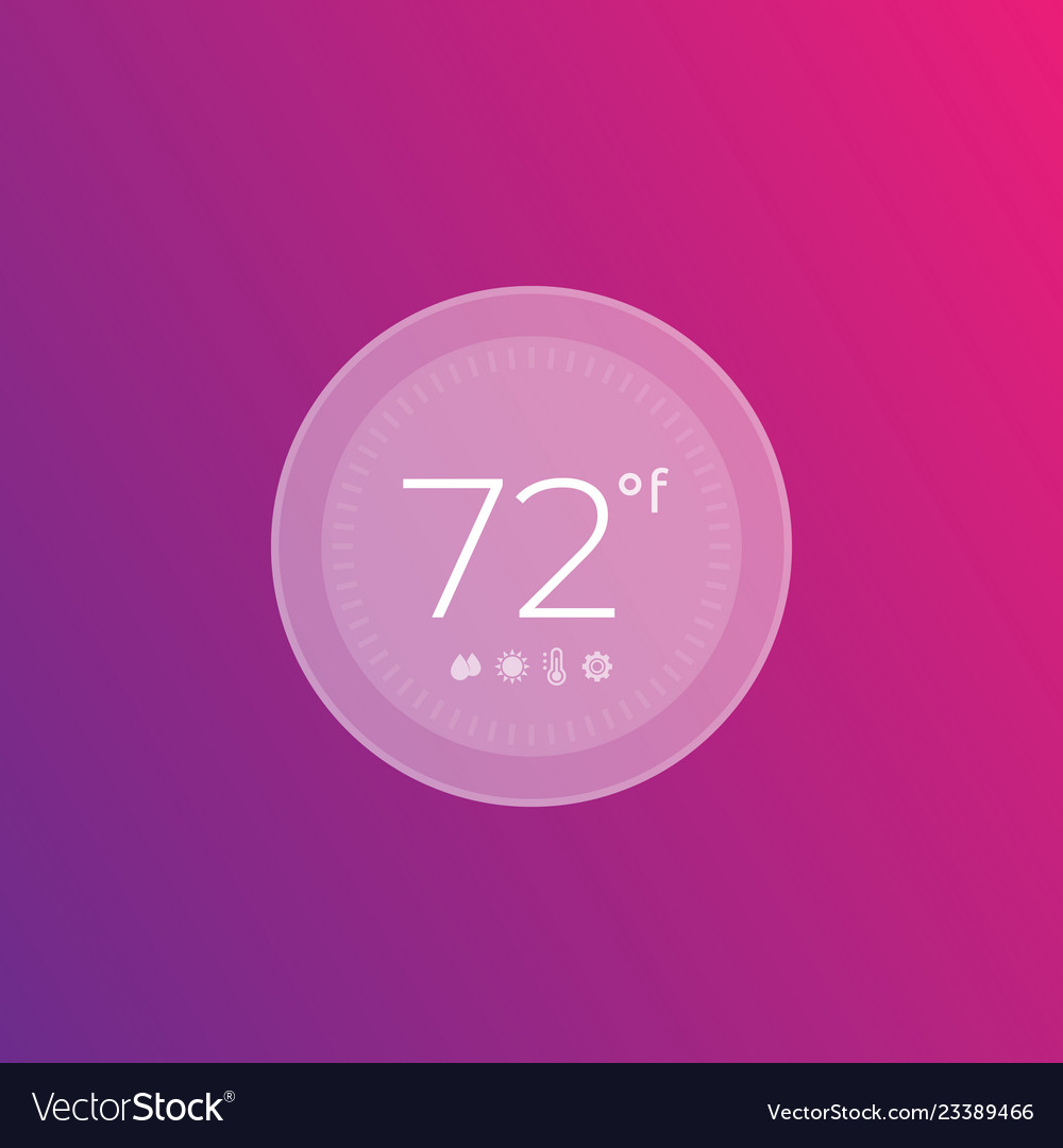 Digital smart thermostat Royalty Free Vector Image