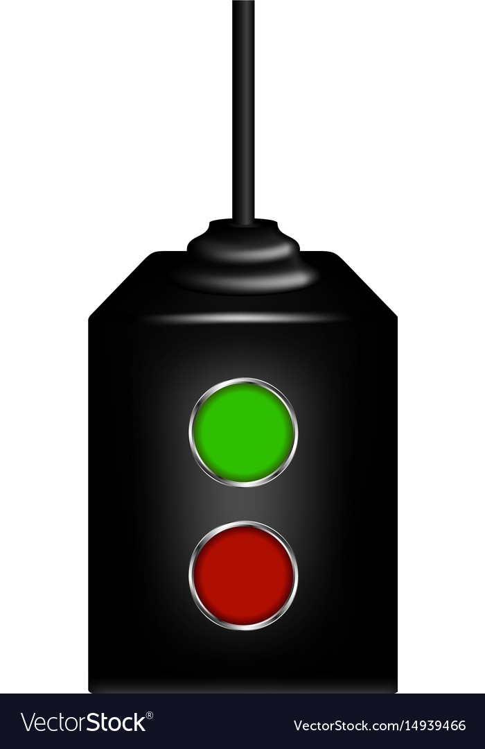 Electronic control with red and green button