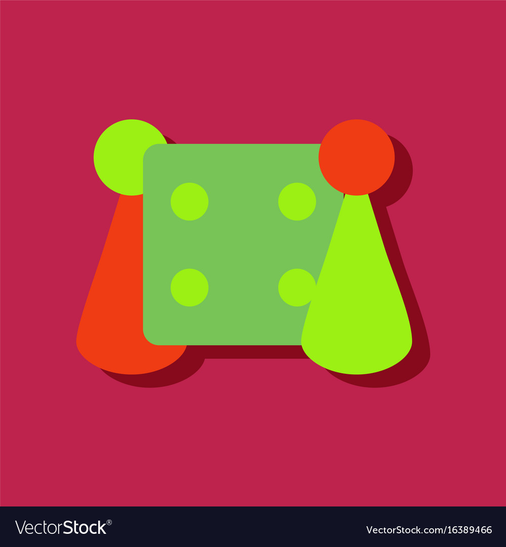 Flat icon design collection board game and dice