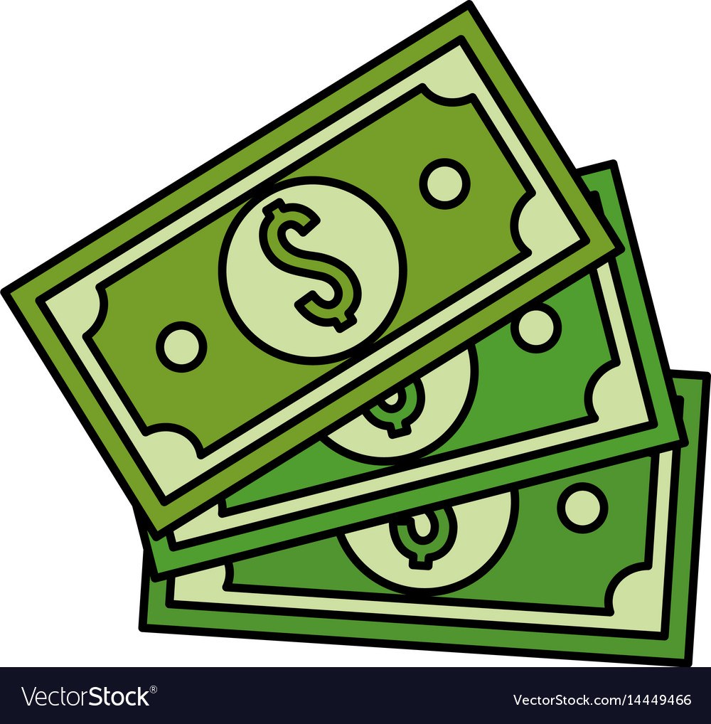 Green bill dolar money Royalty Free Vector Image