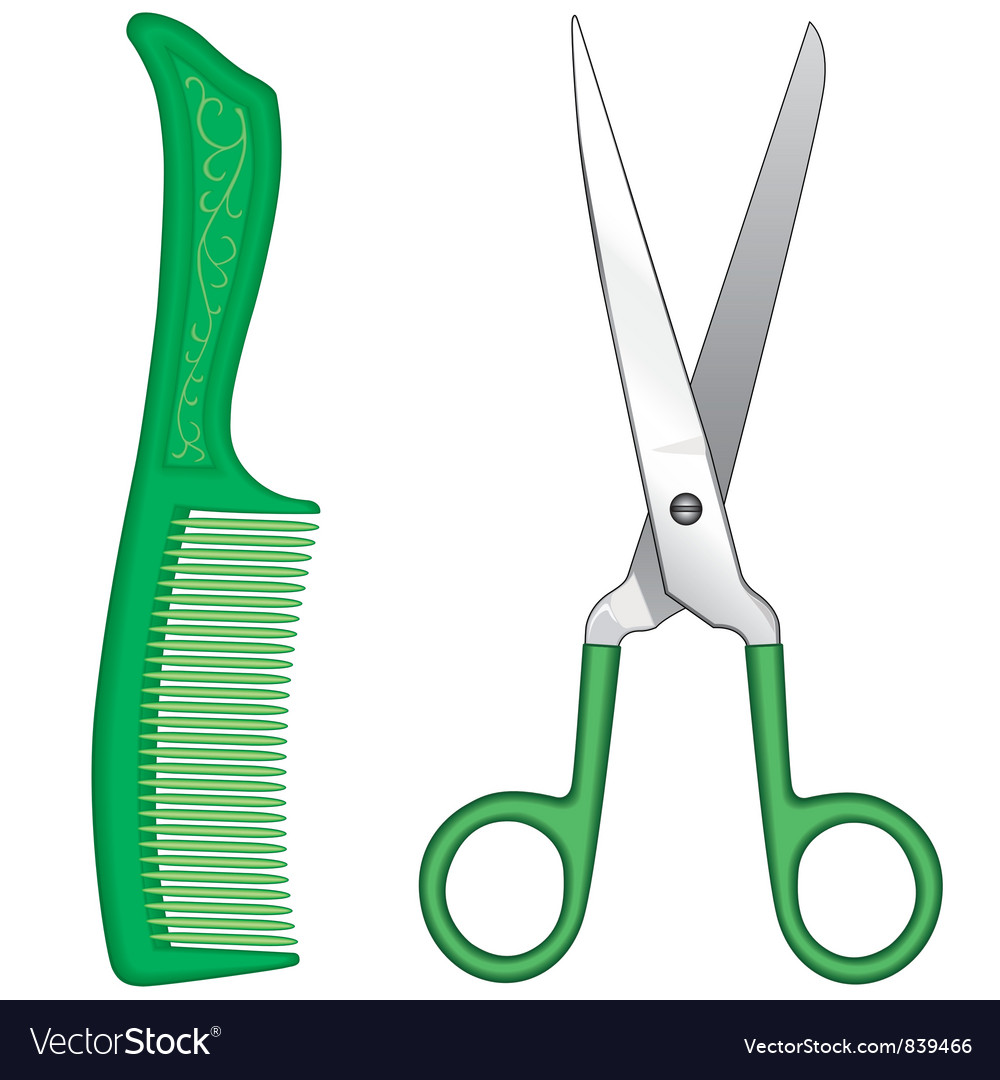 Hairdressing Tools - Comb and Scissors