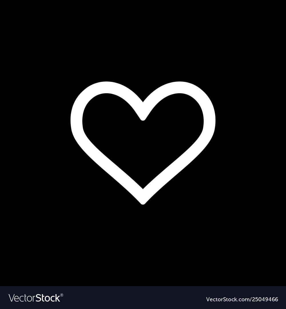 Heart icon for simple flat style ui design