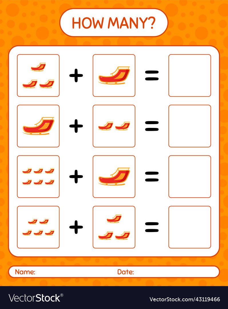 How many counting game with santas sleigh