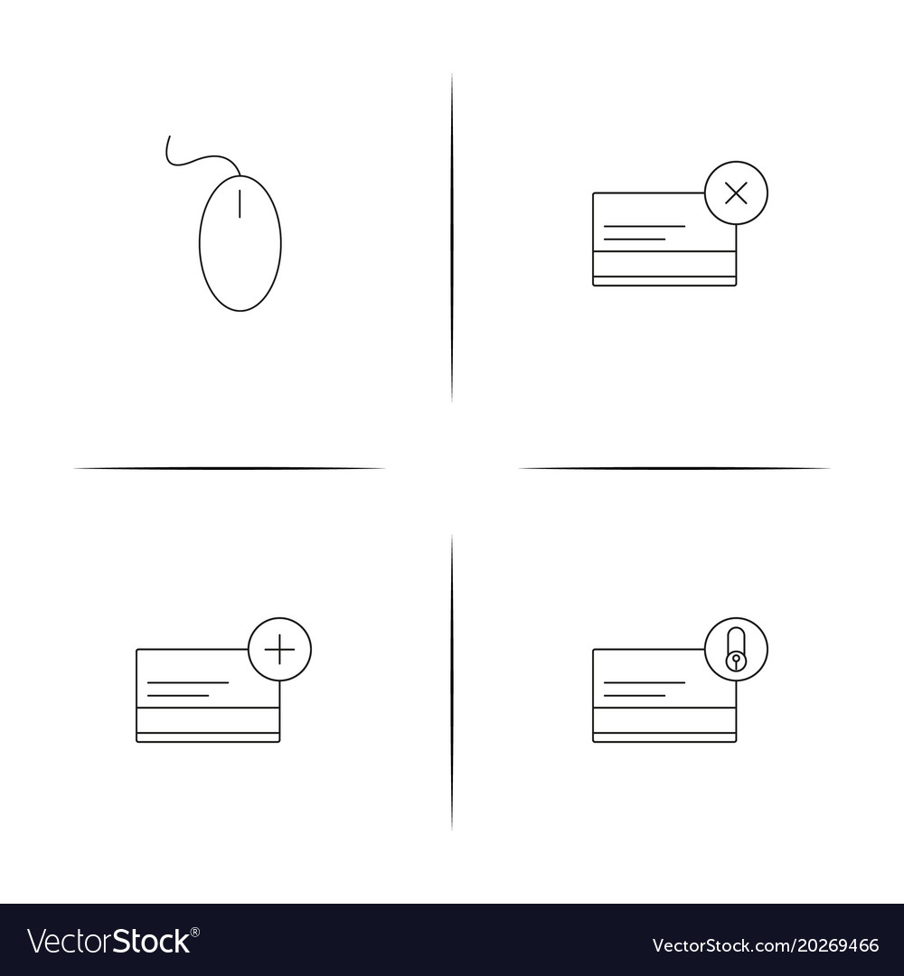 Interface linear simple icon setoutline icons