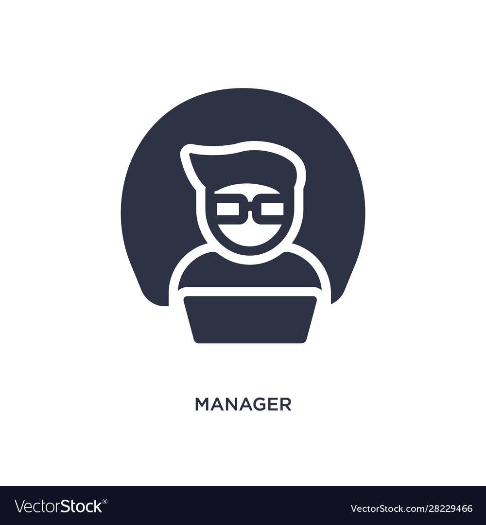 Manager icon on white background simple element vector image Manager icon on white background simple element