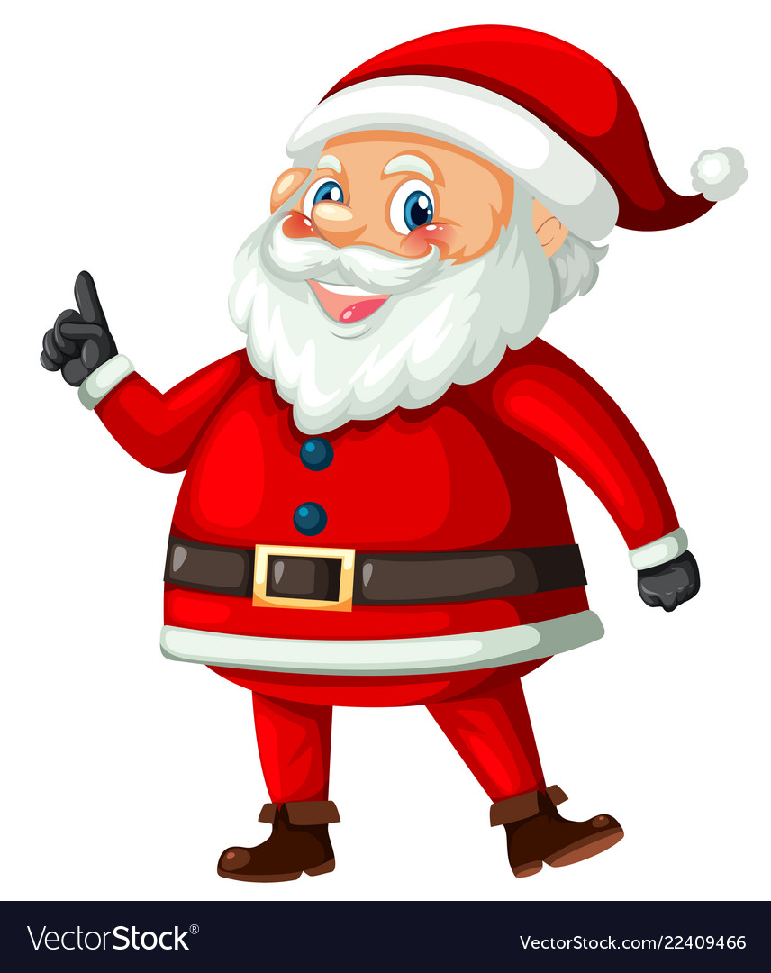 Santa claus on white background Royalty Free Vector Image