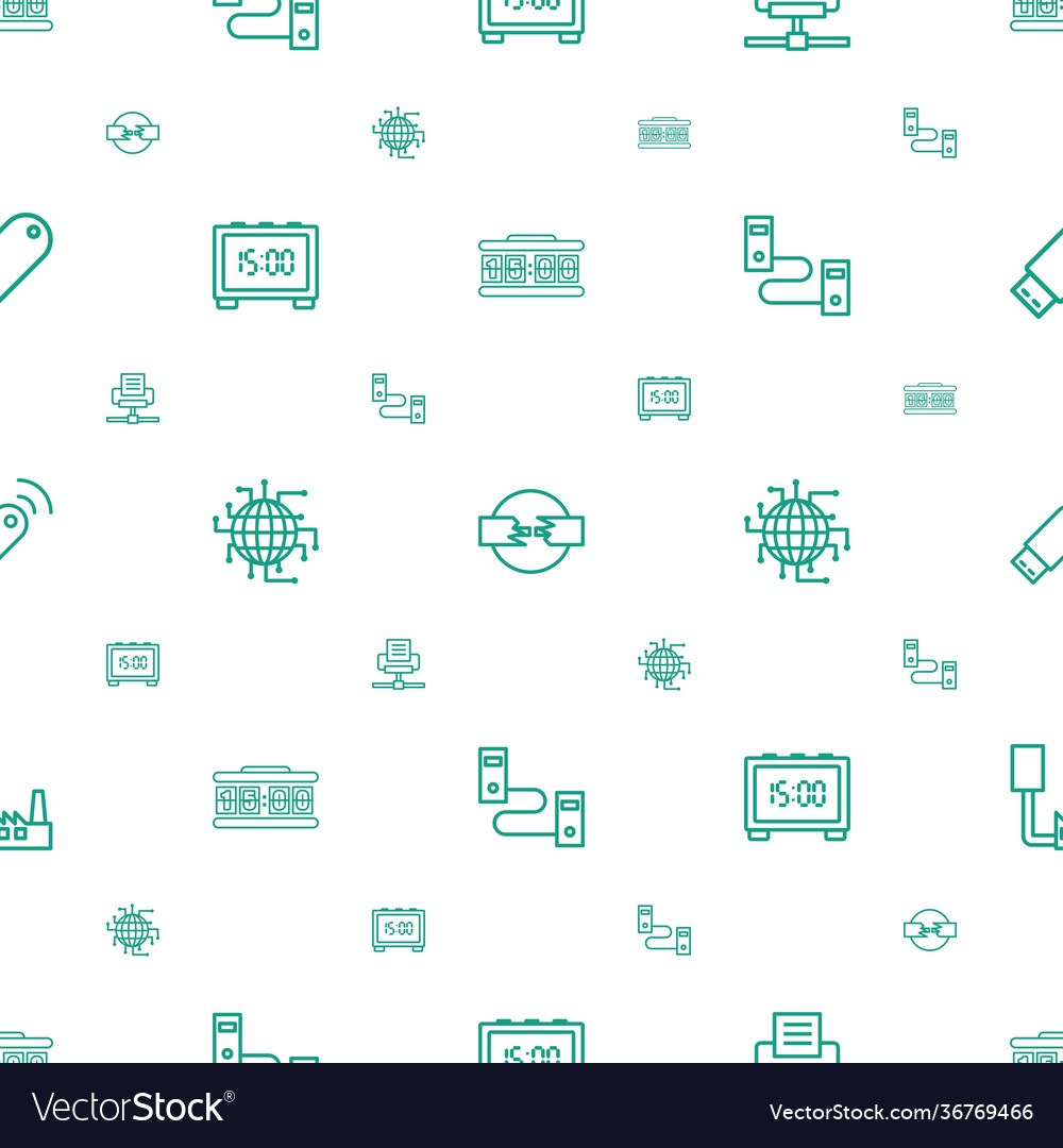 Usb icons pattern seamless white background