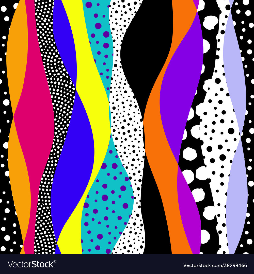 Wavy abstract seamless pattern in low poly style Vector Image Wavy abstract seamless pattern in low poly style