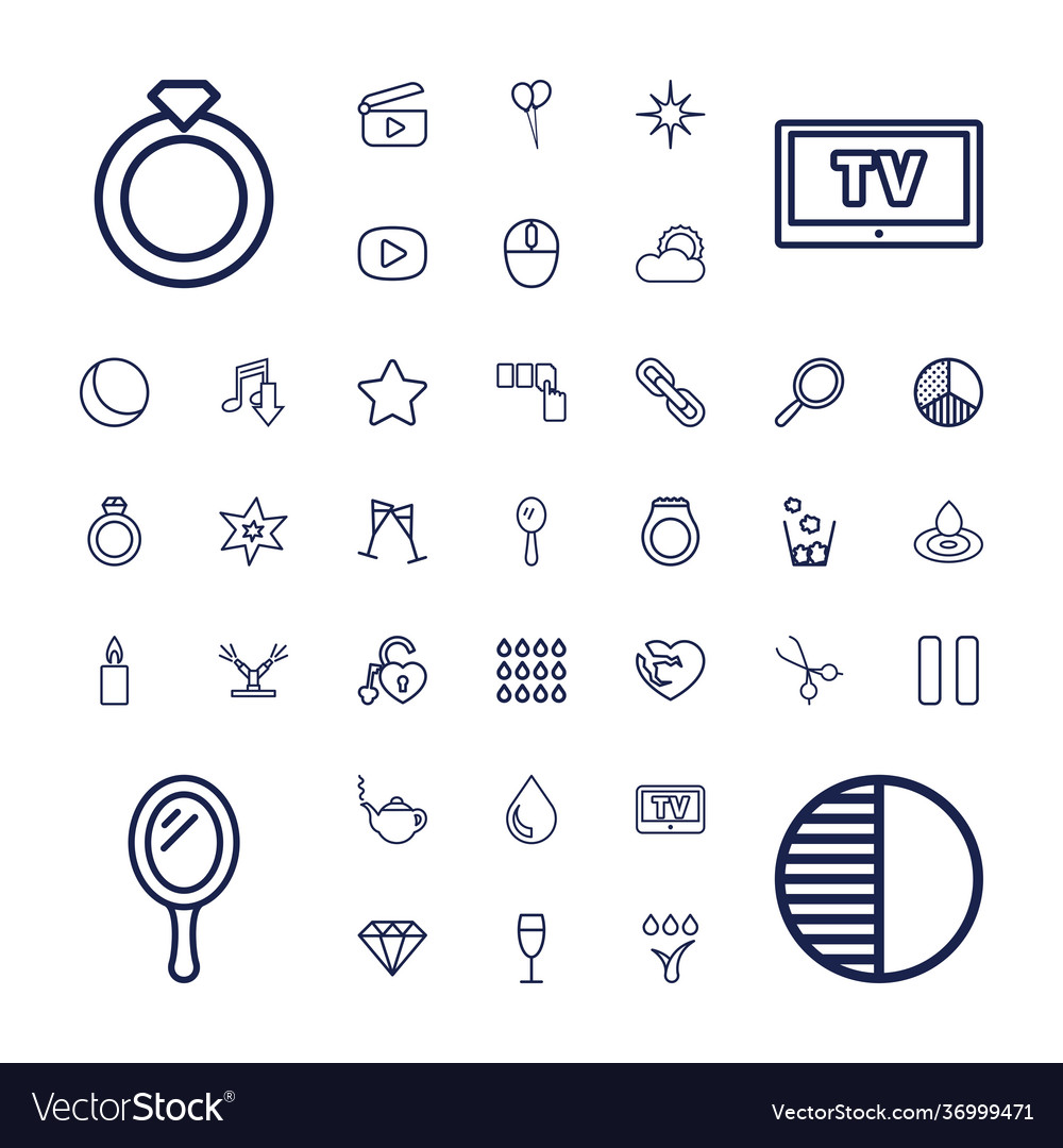 37 shiny icons Royalty Free Vector Image - VectorStock