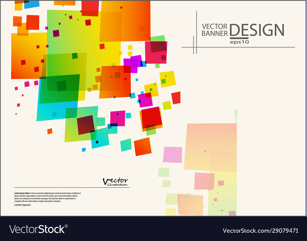 Abstract design templates color element vector image Abstract design templates color element