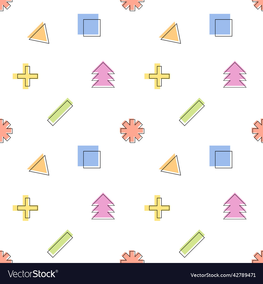 Abstract geometric shapes pattern background vector image Abstract geometric shapes pattern background