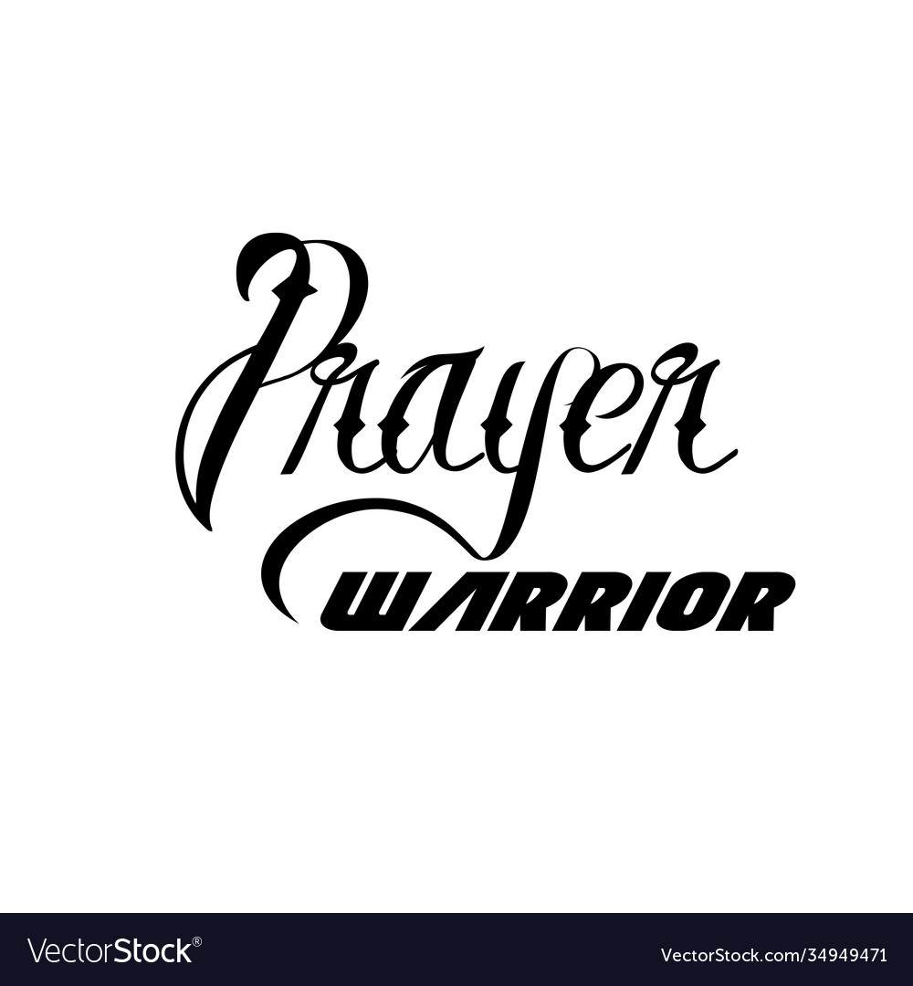 Bible Quote Design - Prayer Warrior Royalty Free Vector