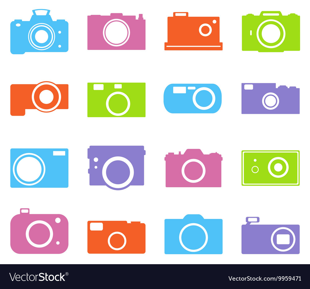 Camera icons set