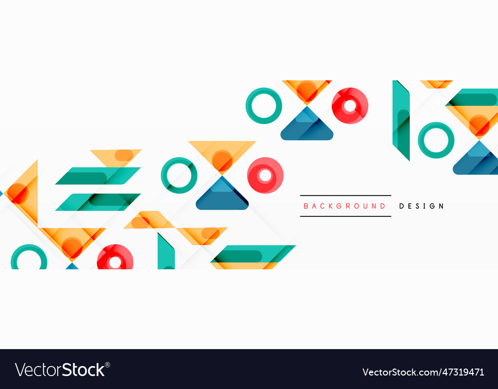 Circle minimal abstract background design vector image Circle minimal abstract background design