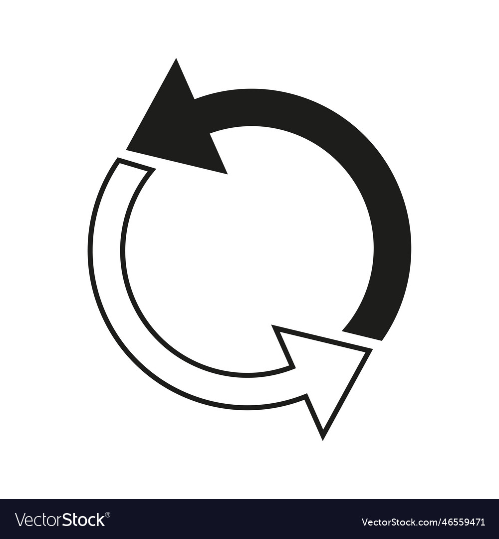 Circular arrows switch reload symbol vector image Circular arrows switch reload symbol