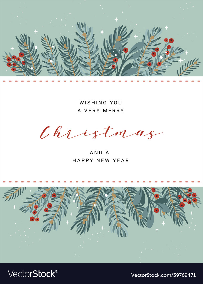Cute hand drawn and written christmas design vector image Cute hand drawn and written christmas design