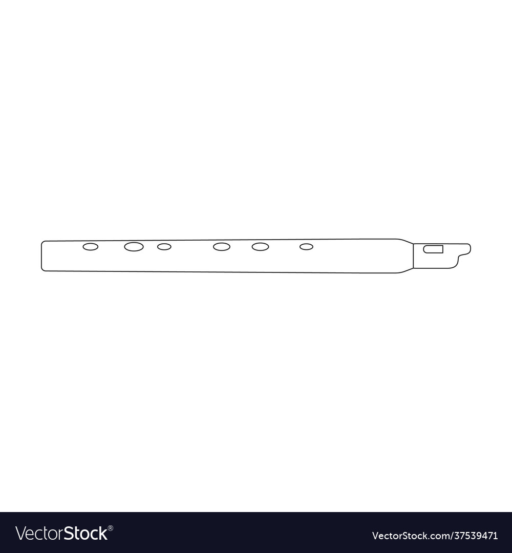 Flute outline icon Royalty Free Vector Image - VectorStock