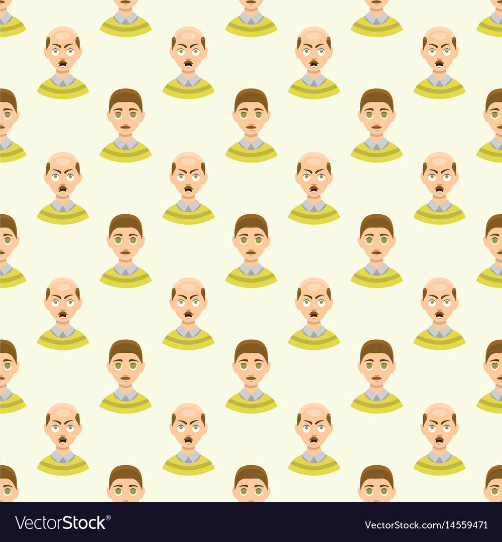 Hair Loss Stages Man Seamless Pattern And Types Of