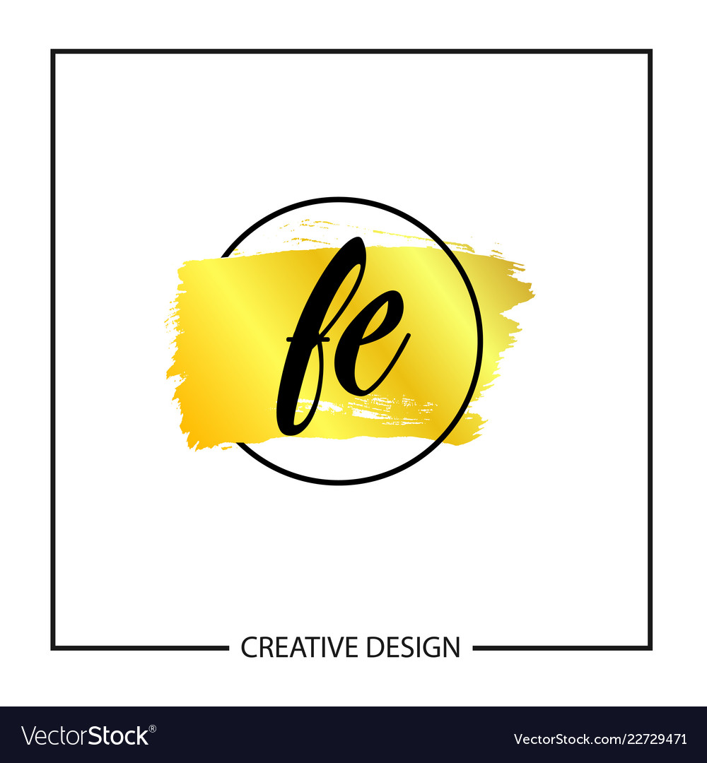 Initial letter fe logo template design