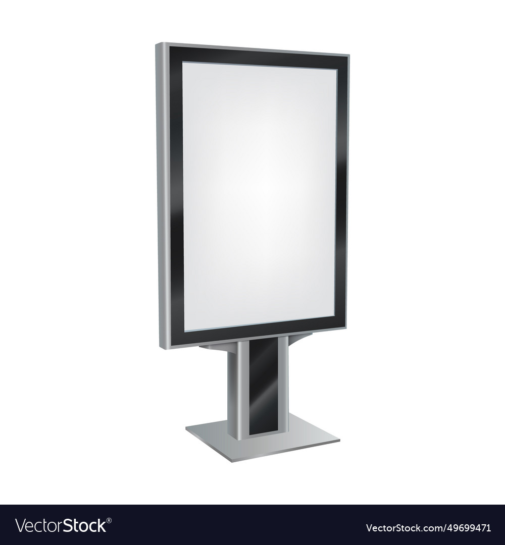 Lightbox with mockup realistic vector image Lightbox with mockup realistic