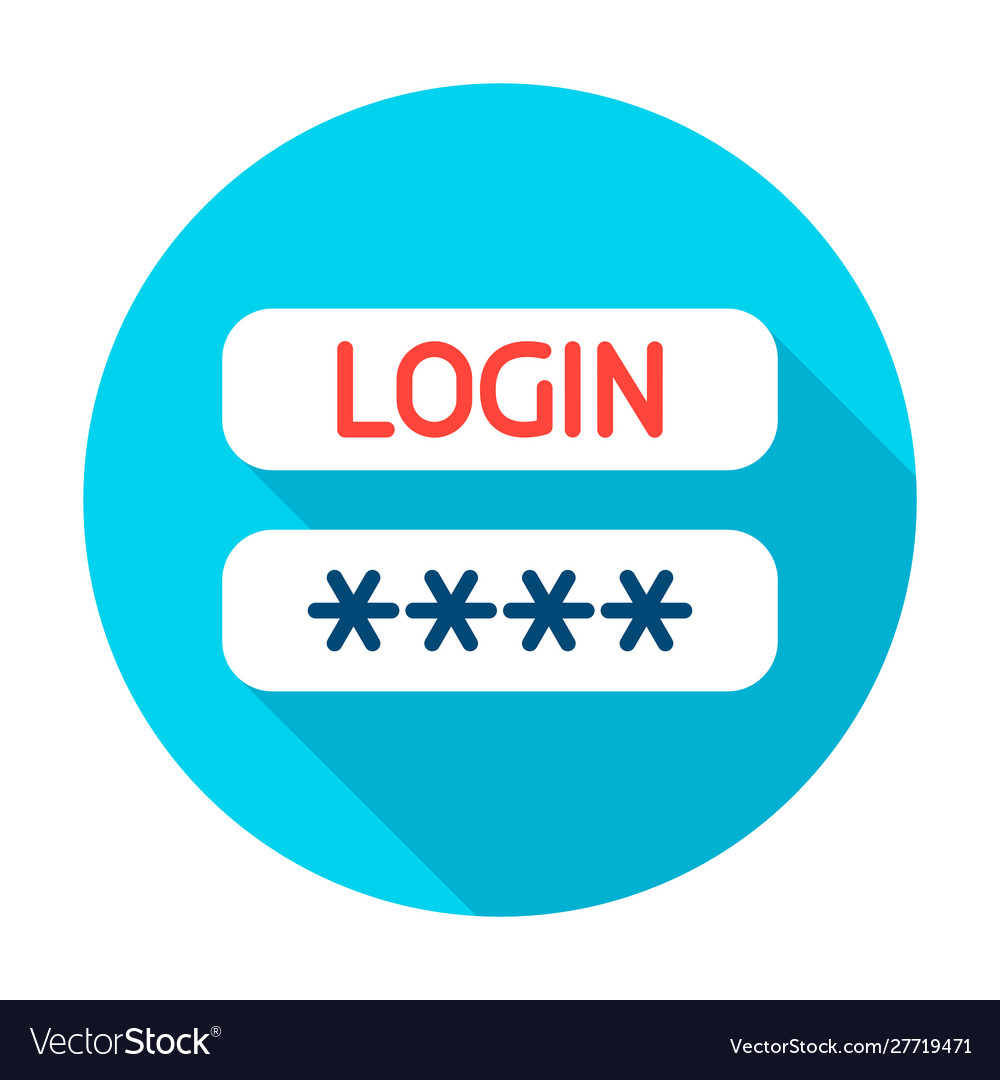 Login Password Circle Icon Royalty Free Vector Image 2360