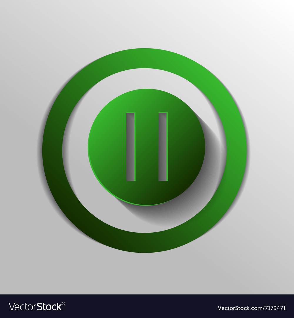 Pause sign web icon on background