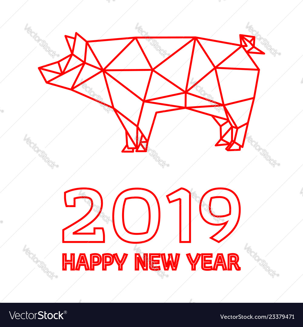 Polygonal pig design for chinese new year