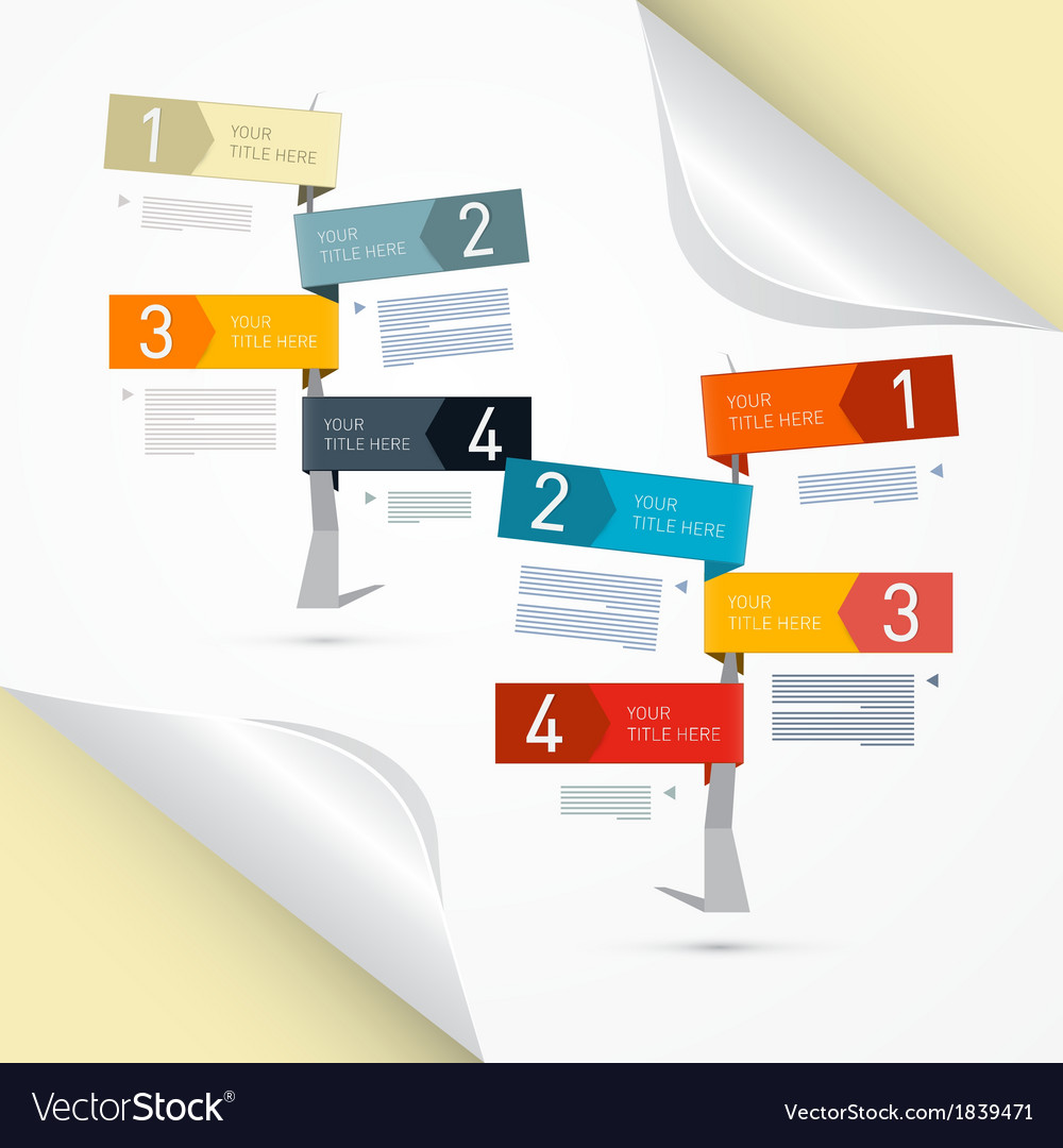 Progress steps for tutorial infographics