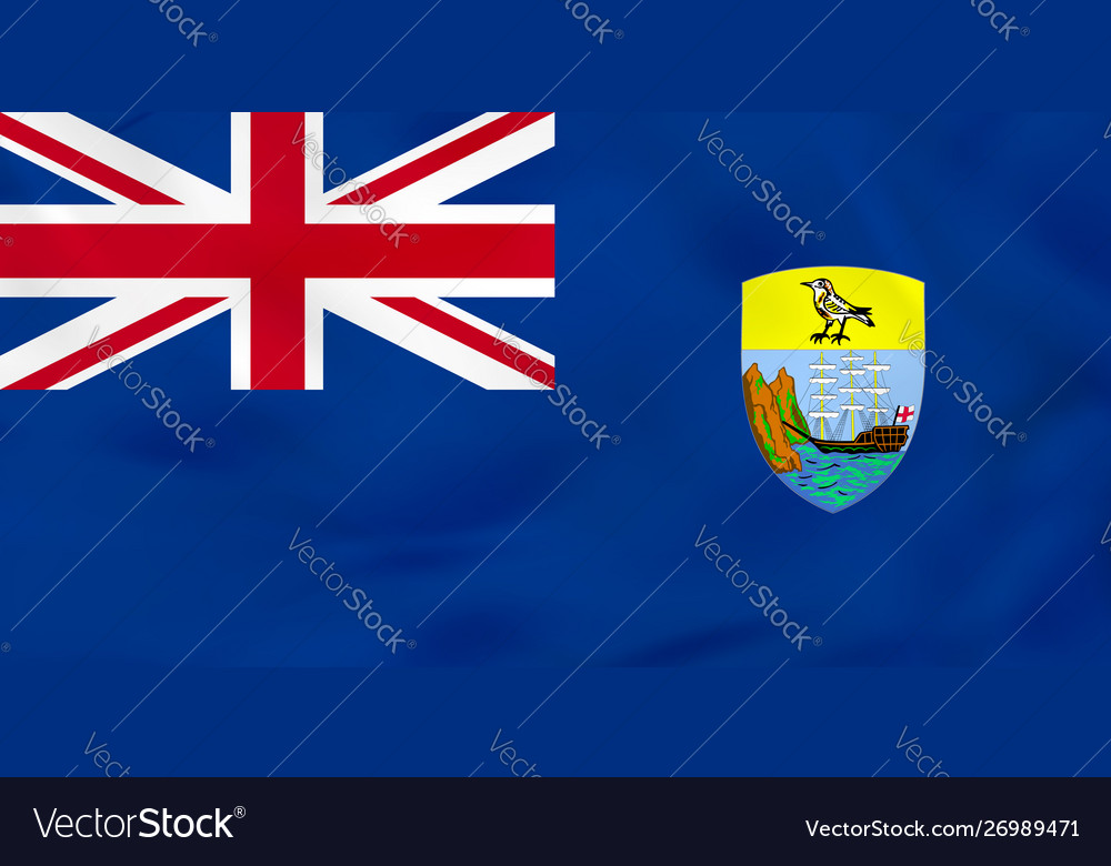 Saint helena waving flag national vector image Saint helena waving flag national
