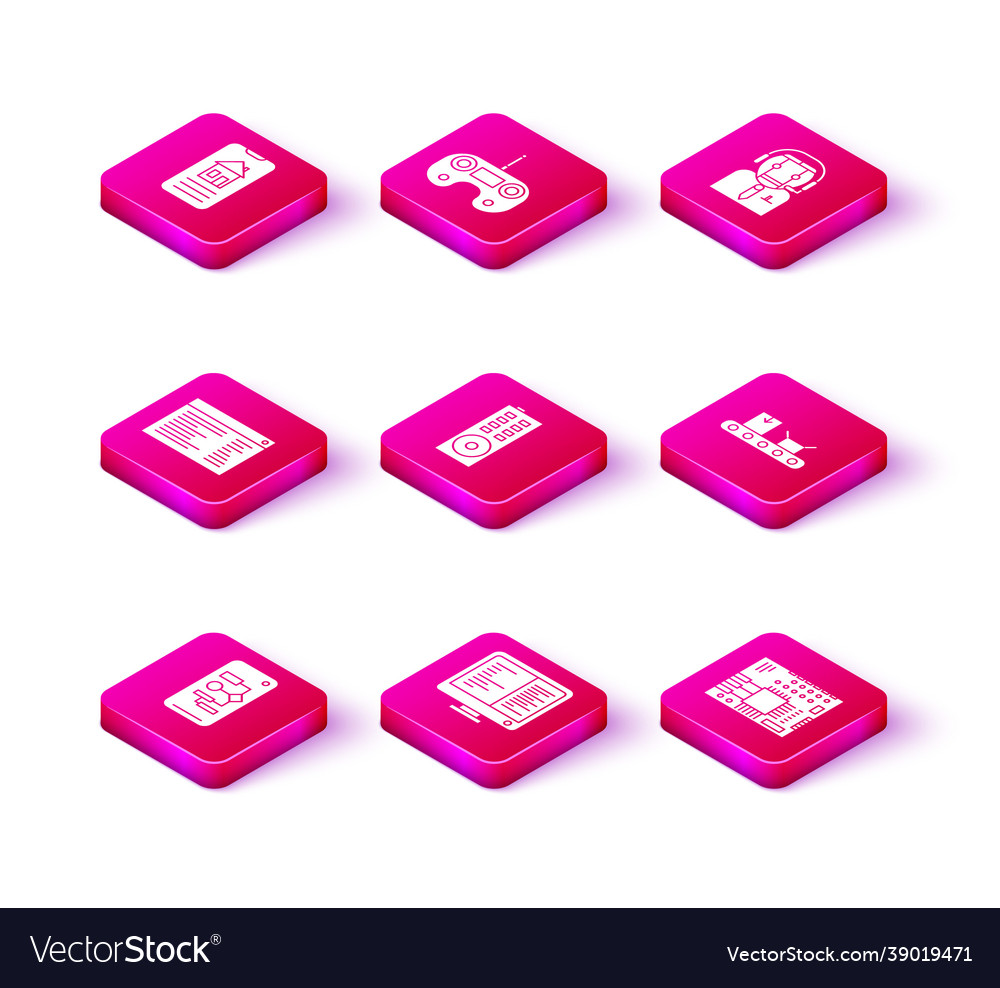 Set algorithm computer monitor screen software vector image Set algorithm computer monitor screen software