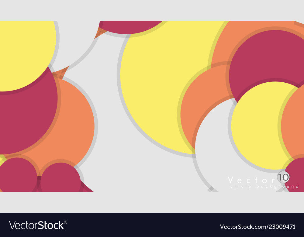Simple and colorful circles background design vector image Simple and colorful circles background design
