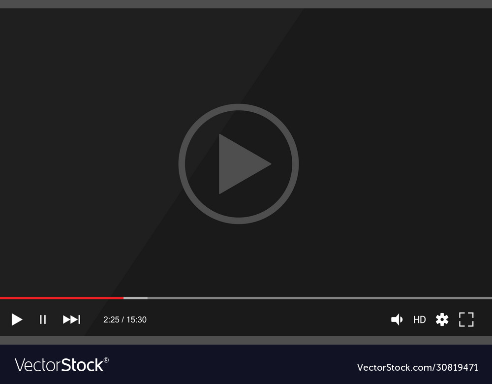 Video player bar template for your design web