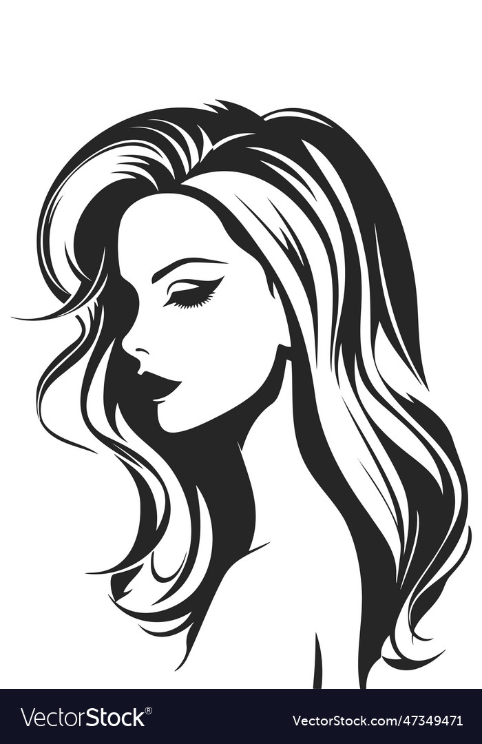 Woman s face graphic eps 10 Royalty Free Vector Image