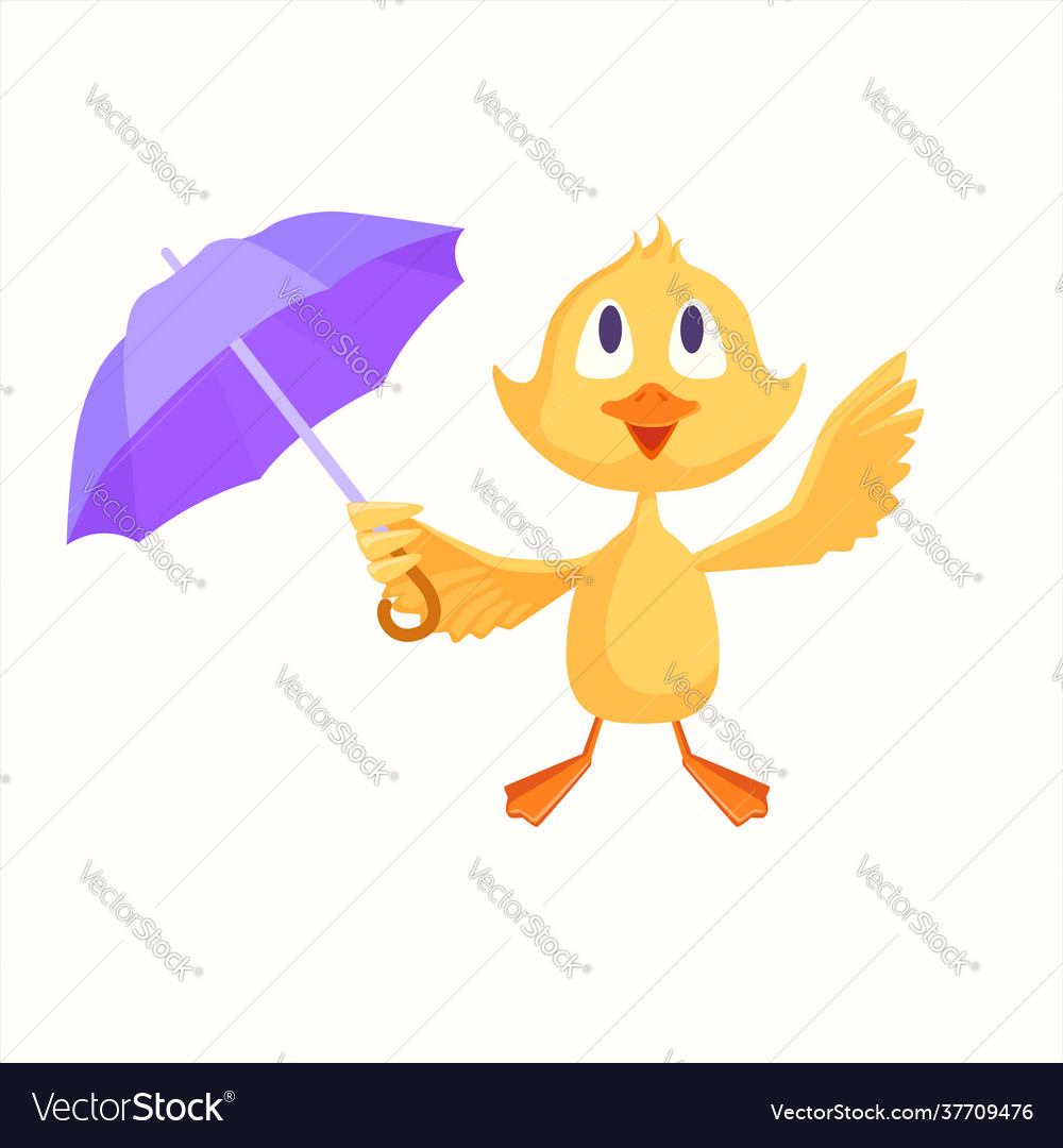 Cartoon duckling flat design