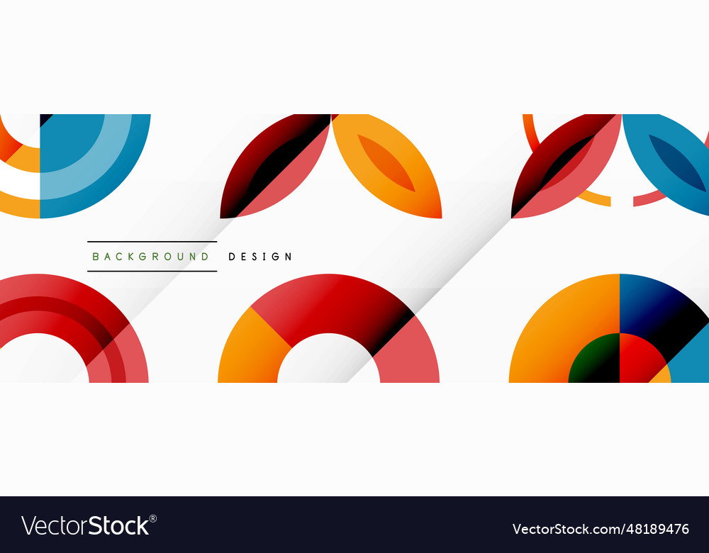 Colorful circles in a grid composition abstract