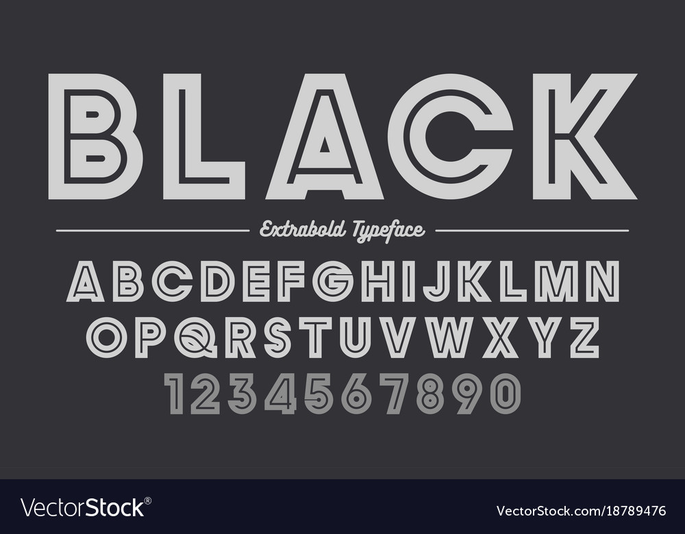 extra-bold-decorative-bold-font-design-alphabet-vector-image