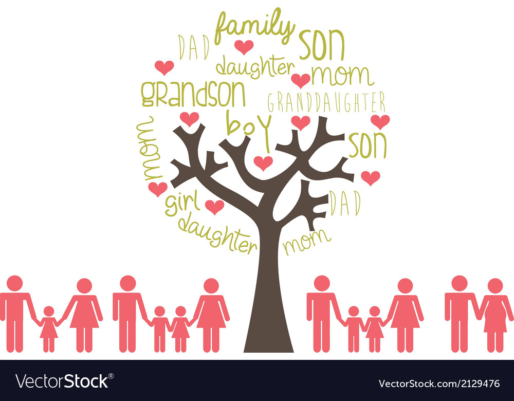 Family design over white background Royalty Free Vector