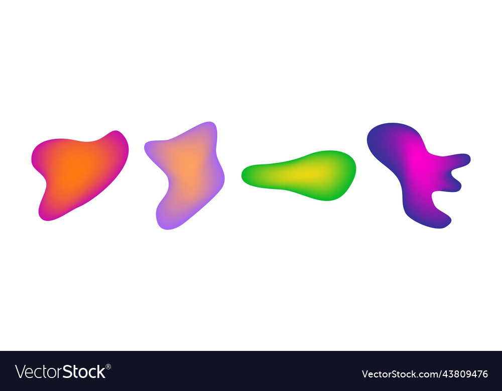 Gradient liquid blob shapes vector image Gradient liquid blob shapes